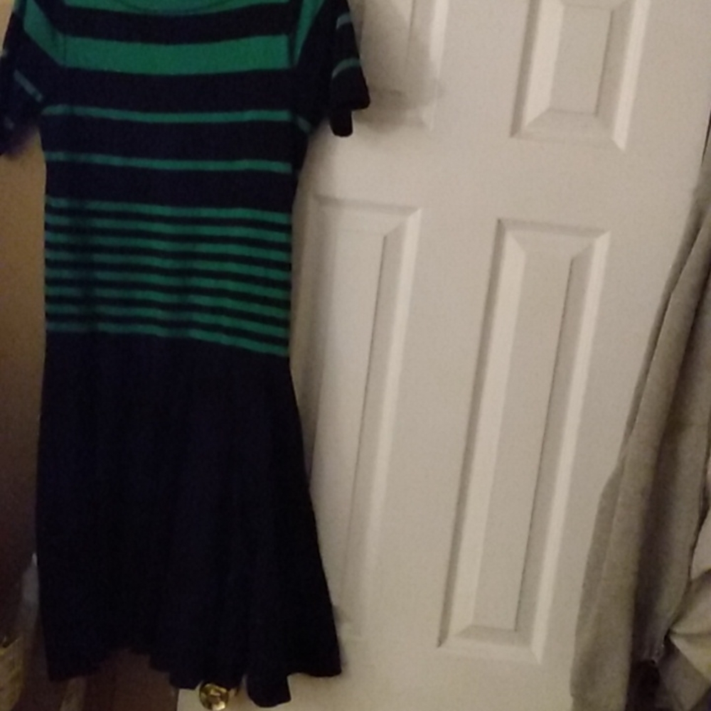 Women's Pre Owned Lauren Ralph Lauren Green Blue Size Medium Dress.